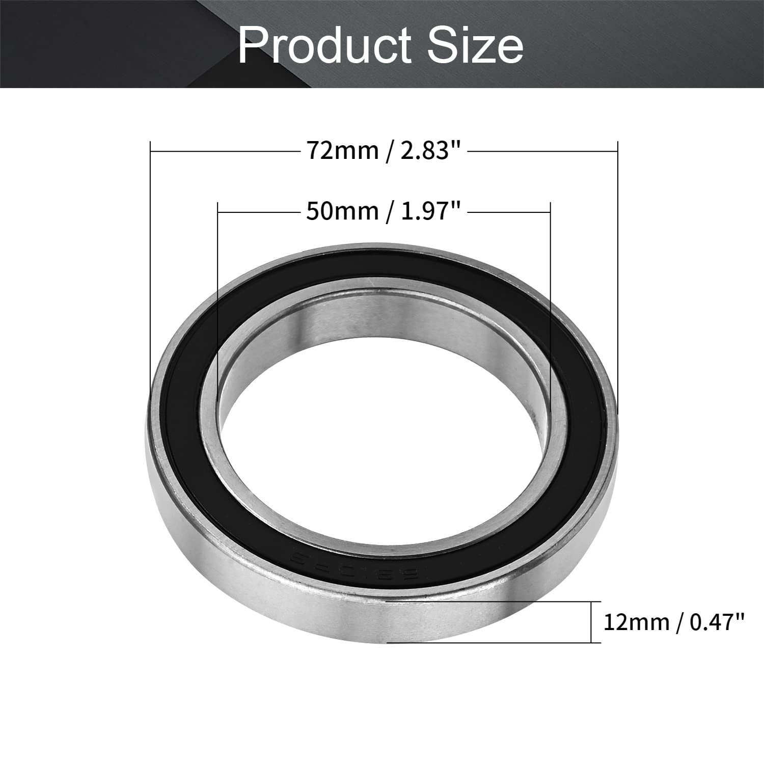 6910-2RS Deep Groove Ball Bearings carbon steel bearing z1 6910 zz 50*72*12mm