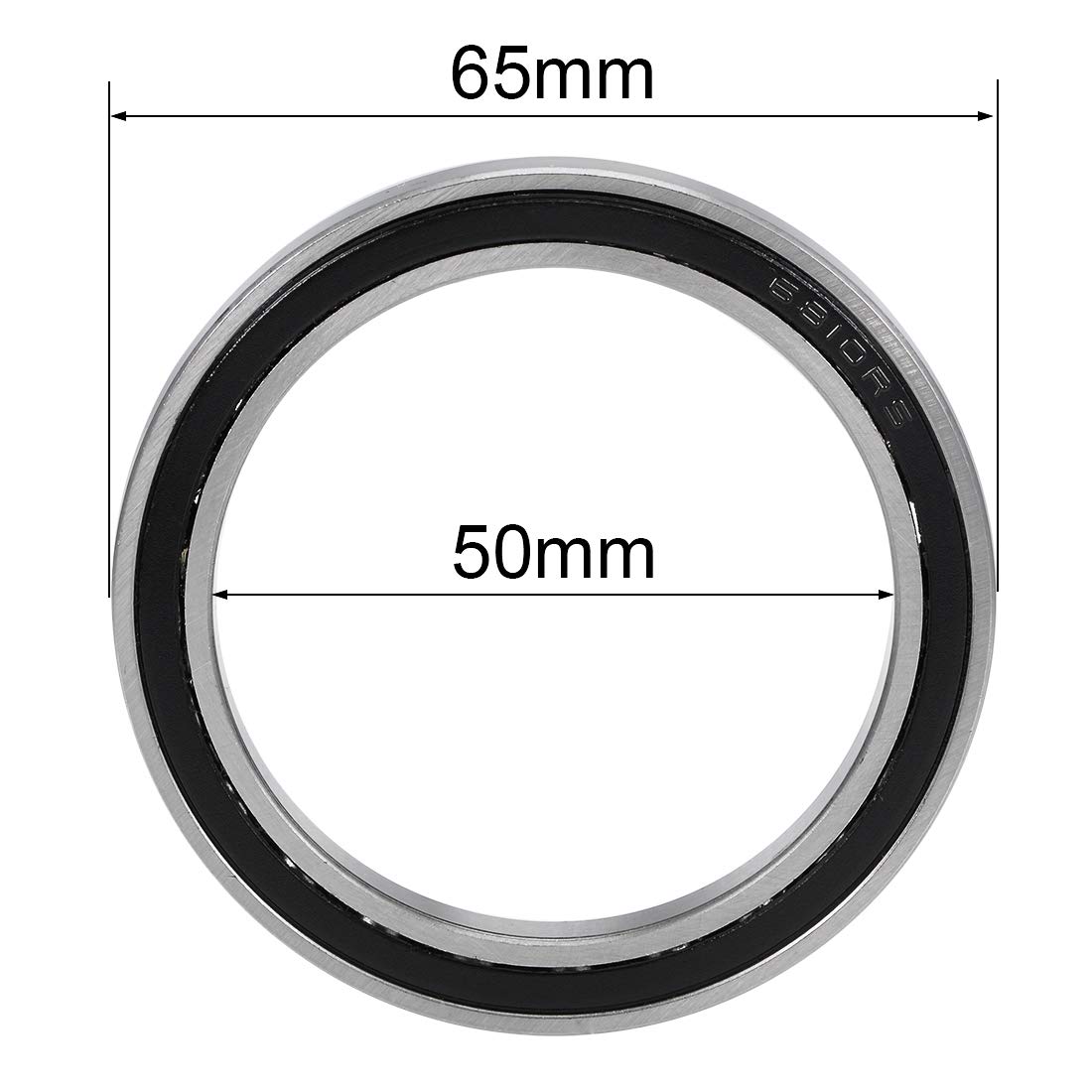 6810-2RS Deep Groove Ball Bearings 50mm Inner Dia 65mm OD 7mm Bore Double Sealed Chrome Steel  6810z